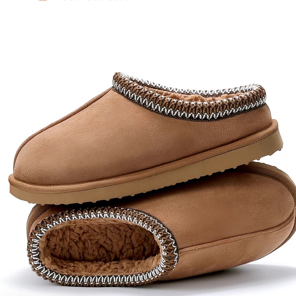 Women's Chestnut Fuzzy Cozy Short Ankle Boot Slippers